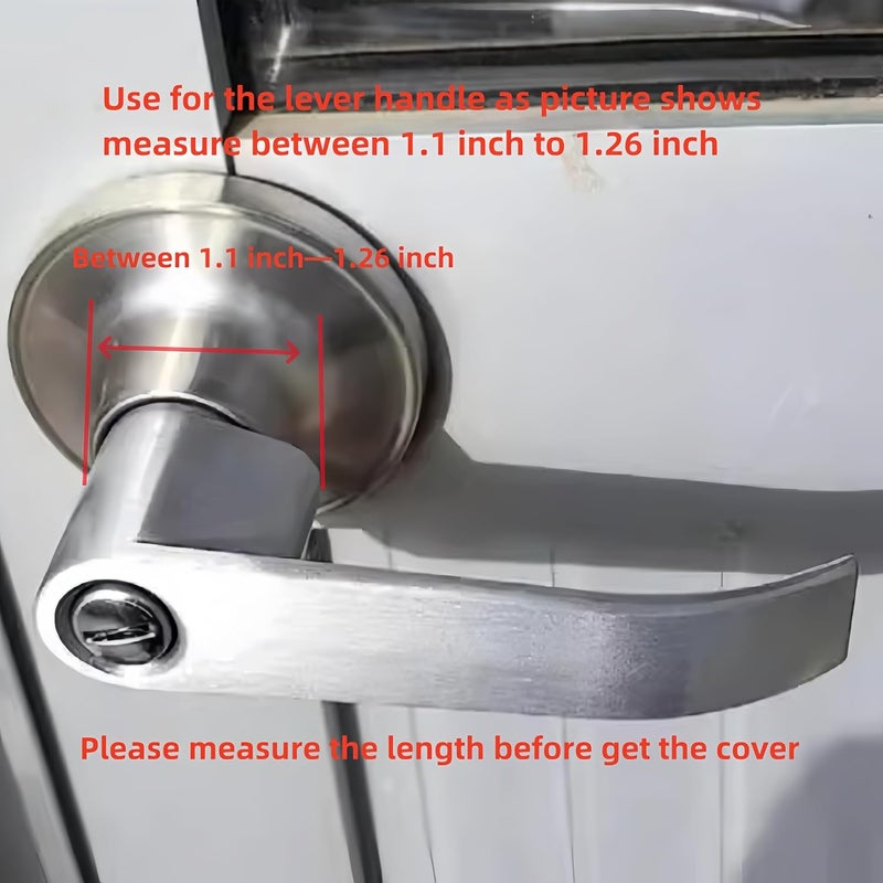 PUGED Keyed Door Handle Lockout Device Cover with Code to Disable Access to Keyhole Combination Lock for Bedroom from Outside Only Fits Handle Lock with Long Connecting Shaft Please Measure Before Order - Image 2